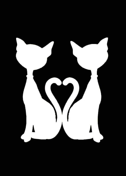 Трафарет кошки для вырезания
