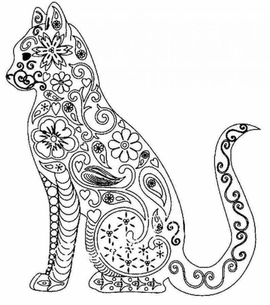 Раскраски антистресс кошки