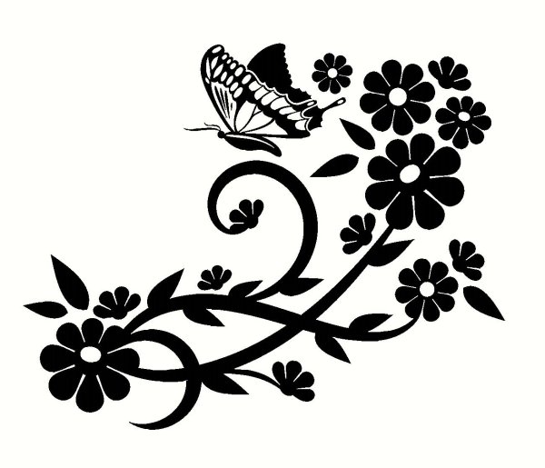 Растительные трафареты для декора