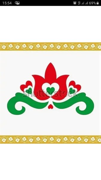 Татарский орнамент тюльпан ТАССР