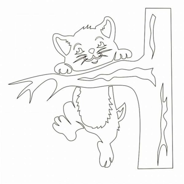 Вытынанки коты новогодние шаблоны на окна