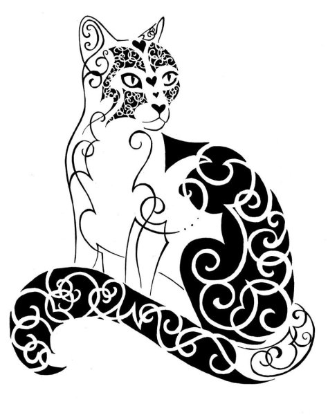 Кошка стилизация