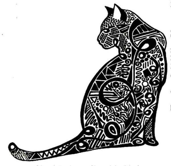 Кот орнамент