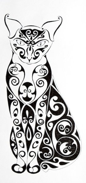 Кот орнамент