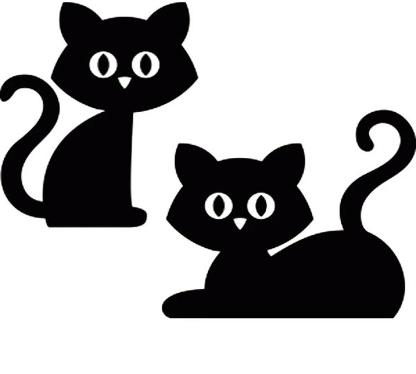 Силуэт кошки для аппликации