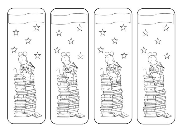 Закладки для книг черно белые