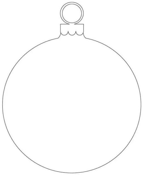 Шарики на елку раскраска
