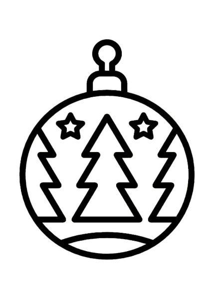 Новогодний шар раскраска