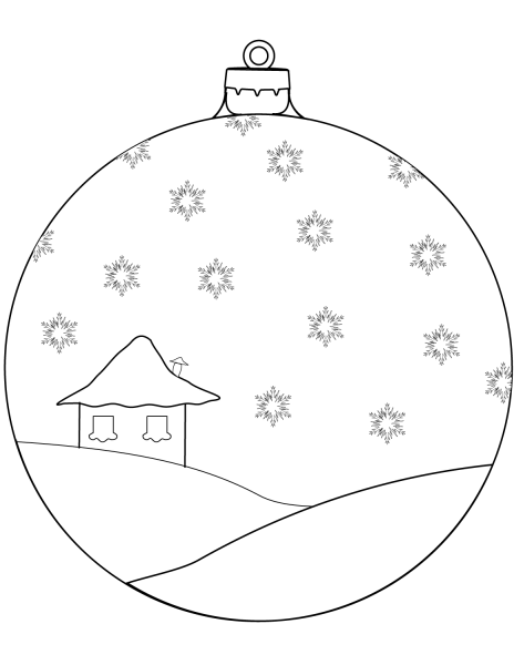 Новогодние трафареты на окна шарики