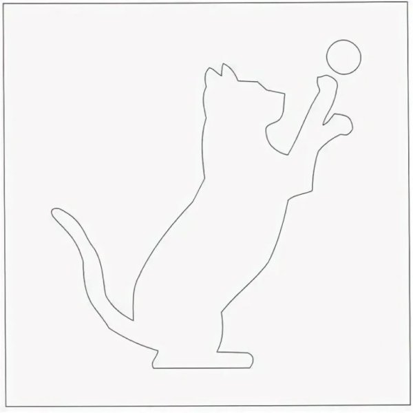 Трафарет кошки на окно