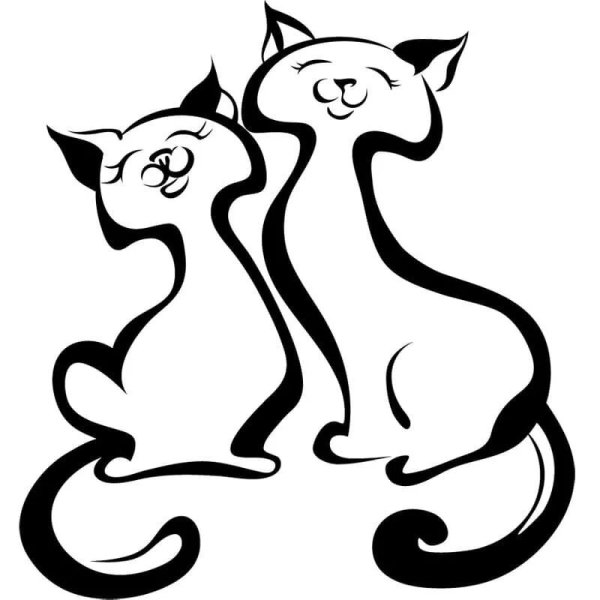 Трафарет кошки
