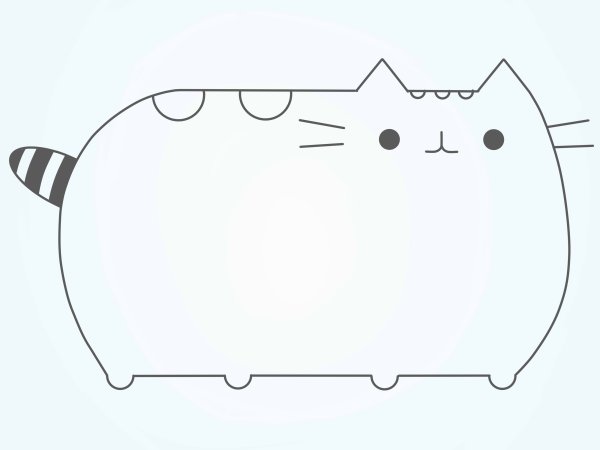 Рисунок кота для срисовки лёгкие