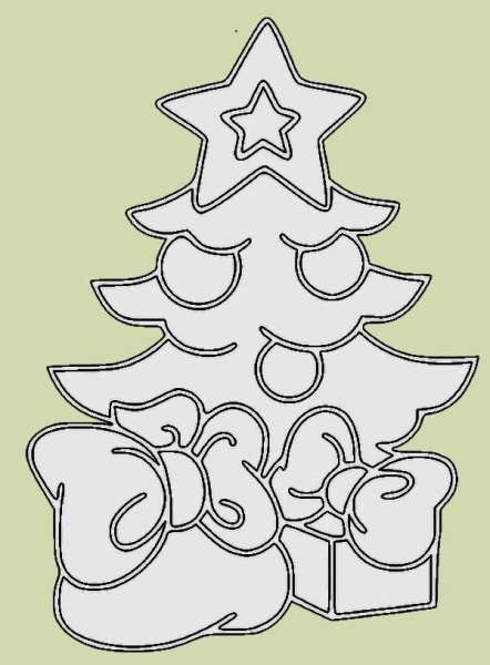 Елка раскраска