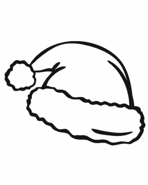Новогодняя шапка раскраска