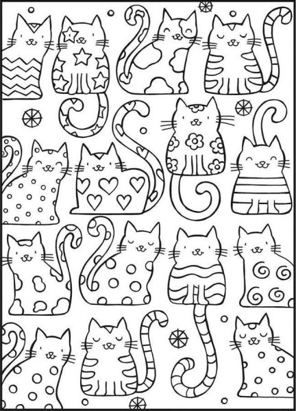 Раскраски коты