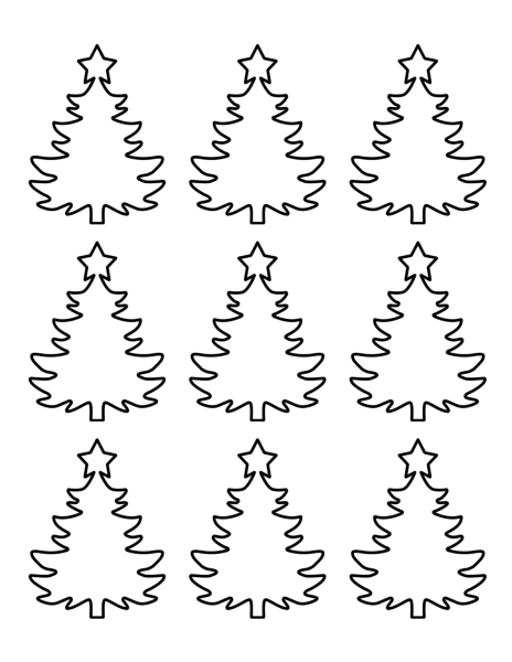 Елочка трафарет