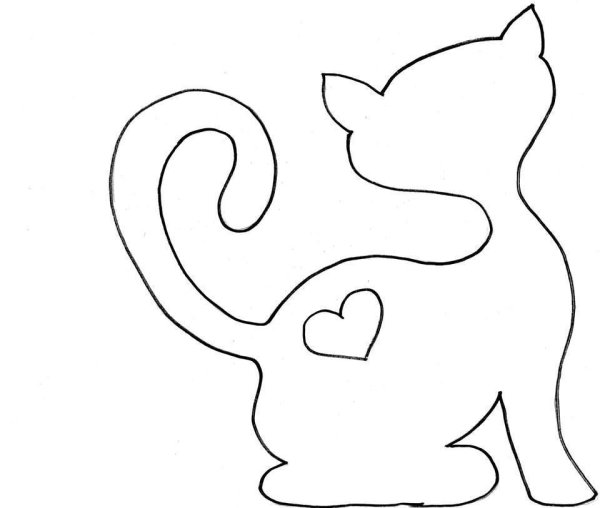 Трафарет кошки