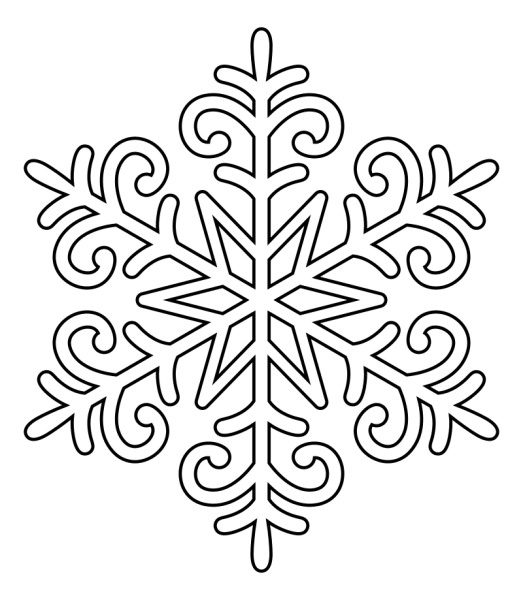 Снежинка раскраска