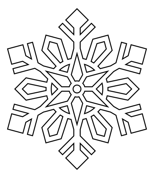 Снежинка раскраска