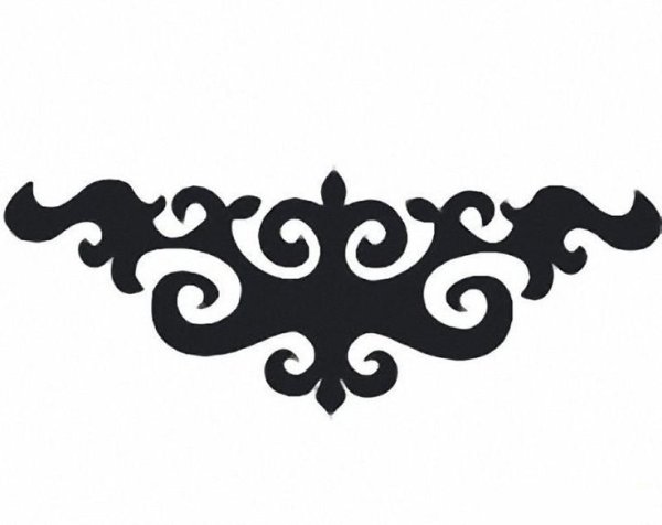 Киргизский орнамент трафарет