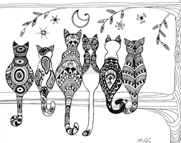 Кот орнамент