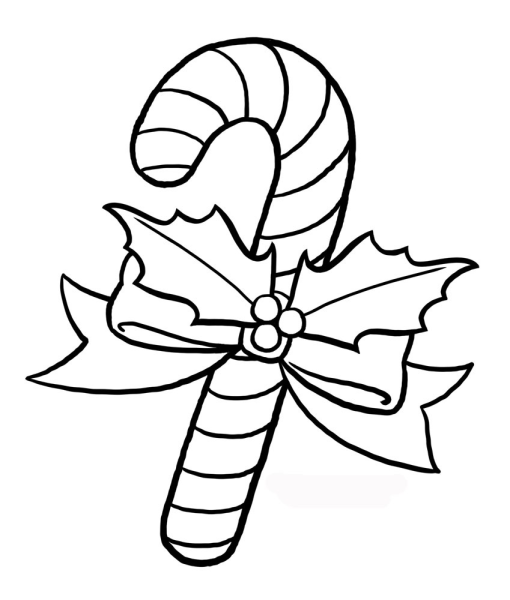 Карамельная трость Candy Cane раскраска