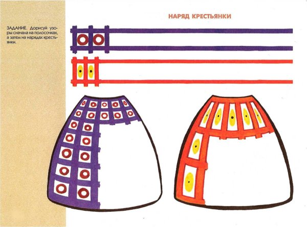 Элементы дымковской росписи