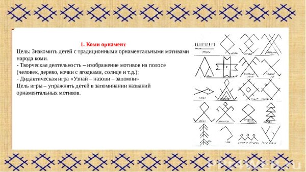 Элементы орнамента Коми Пермяков