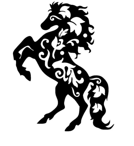 Лошадь трафарет для вырезания