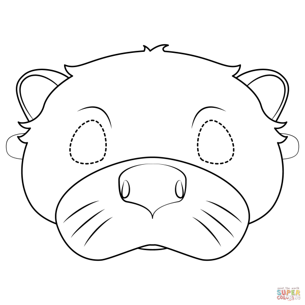 Маска тигра для вырезания
