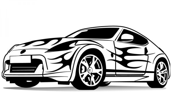 Спортивные автомобили раскраска