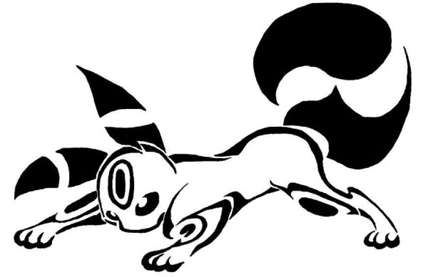 Тату покемон Umbreon