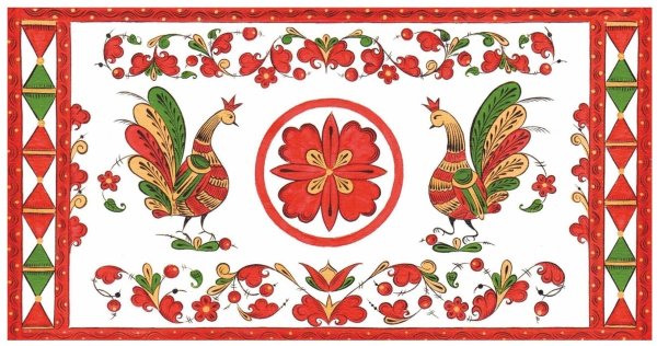Северодвинская роспись птица Сирин