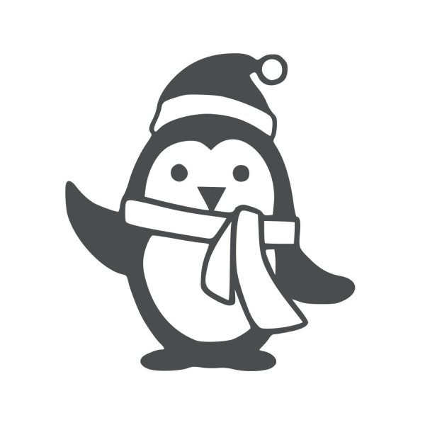 Трафареты новогодние пингвин (44 фото)