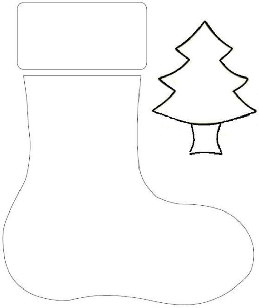 Валенок трафарет