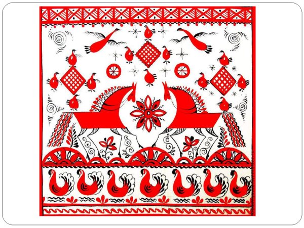 Мезенская роспись орнамент