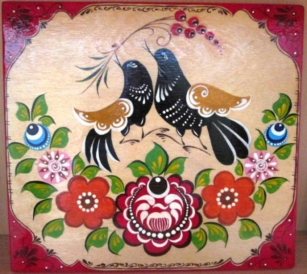 Городецкая и Урало Сибирская роспись