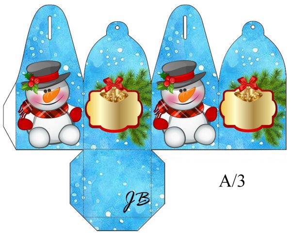 Новогодняя коробочка шаблон