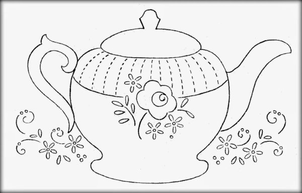 Чайник раскраска