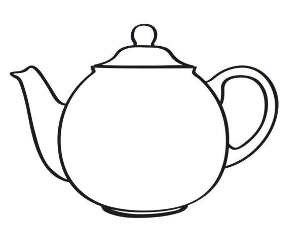 Чайник раскраска