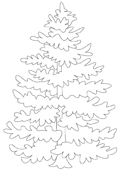 Елка раскраска