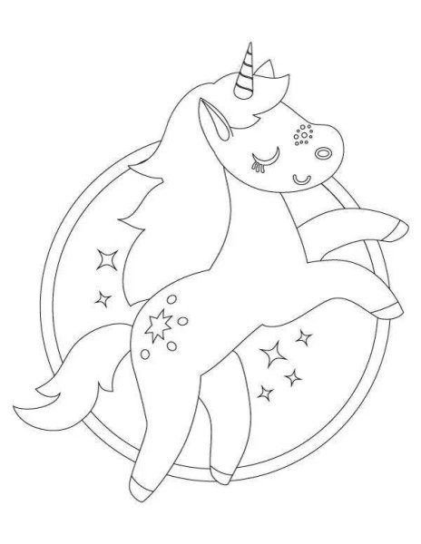 Новогодний Единорог раскраска