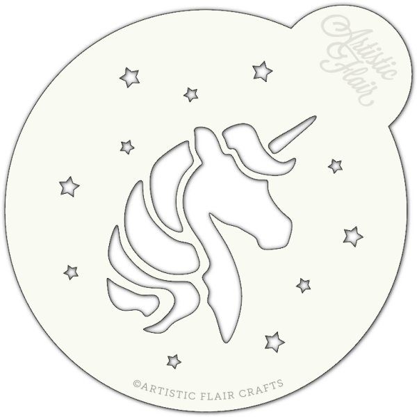 Единорожка трафарет для торта