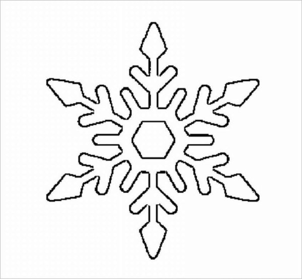 Снежинка трафарет для вырезания