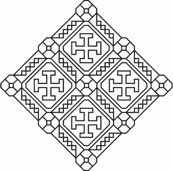 Марийский орнамент трафарет