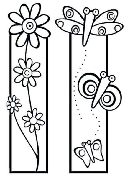 Книжные закладки раскраски