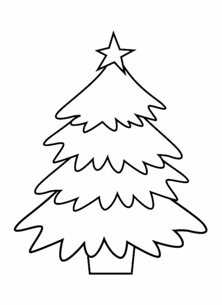 Елка раскраска