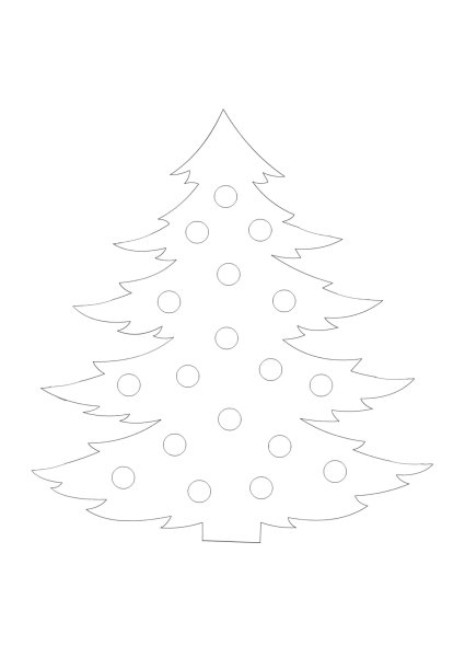 Елка раскраска