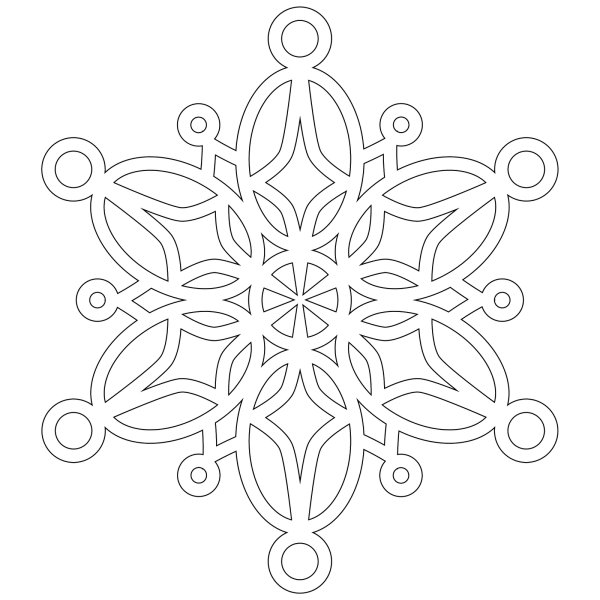 Трафереты снежиное длявырезания