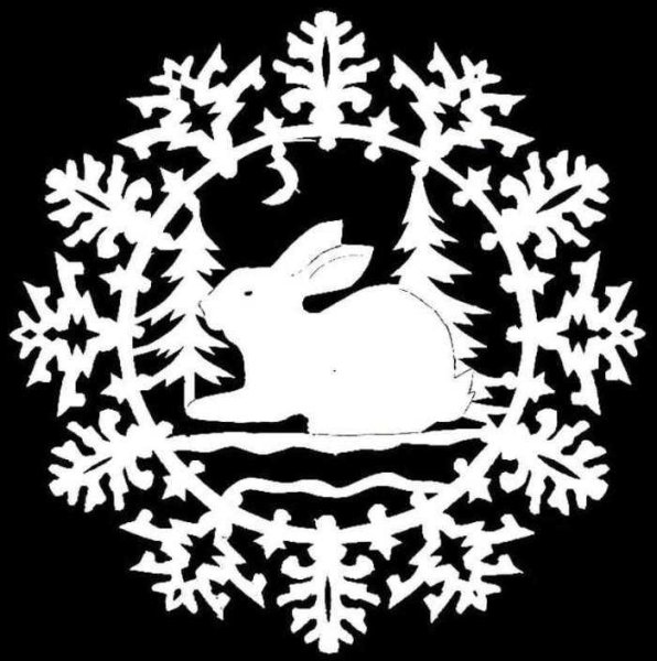 Вытынанки снежинки